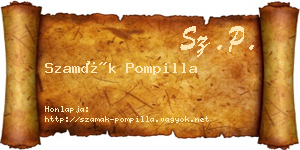 Szamák Pompilla névjegykártya